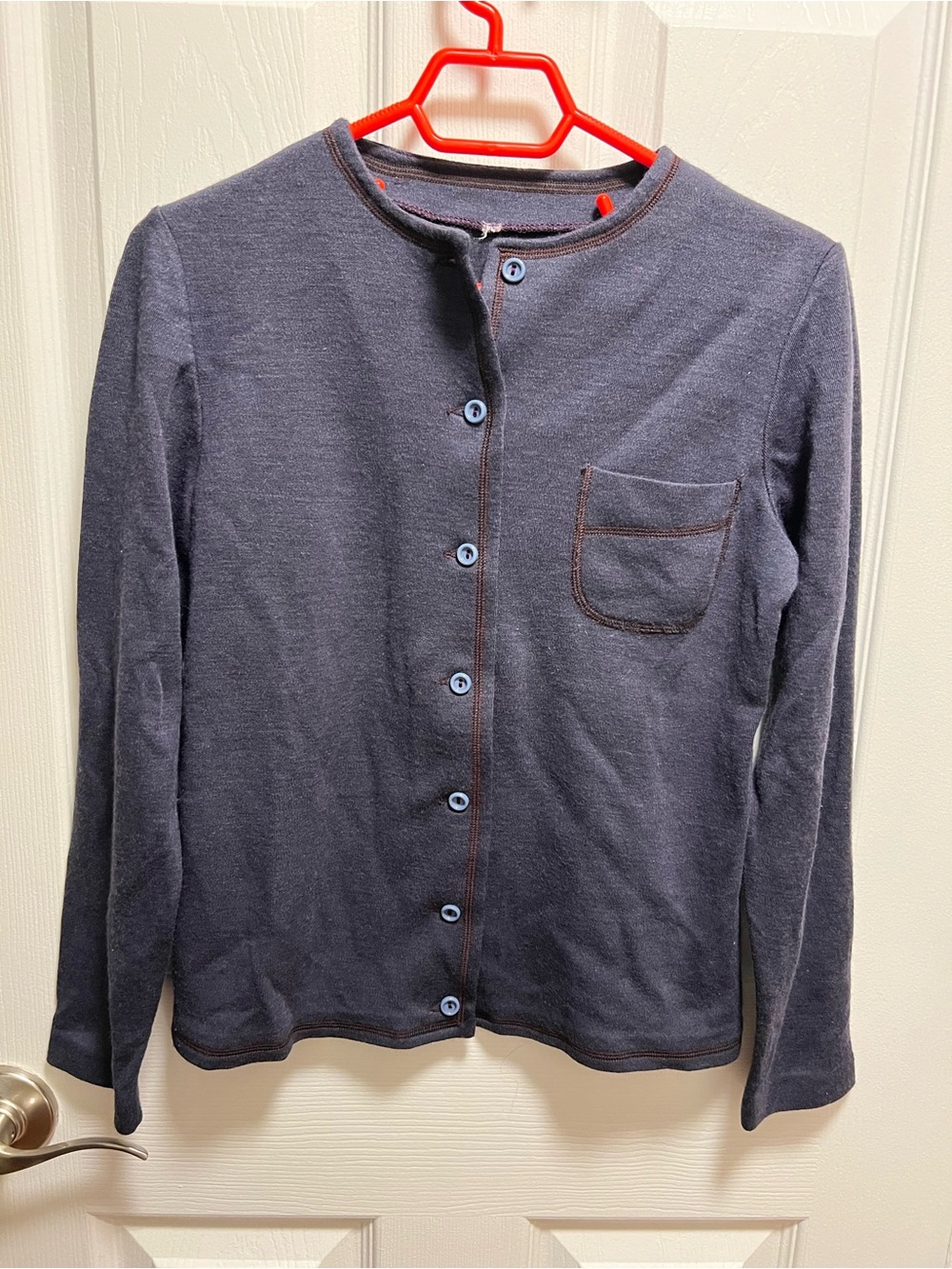Button-Front Long Sleeve Cardigan